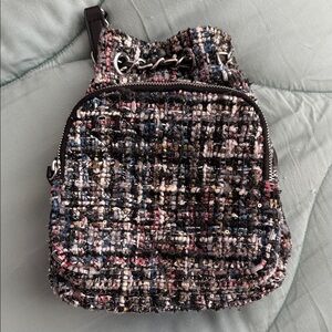 Zara Tweed Mini Backpack
